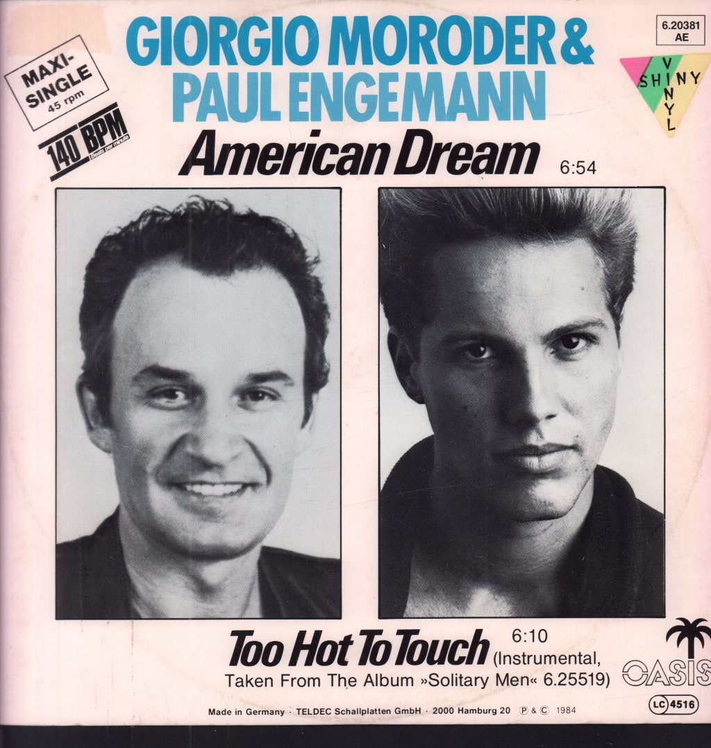 Giorgio Moroder And Paul Engemann - American Dream - 12 Inch