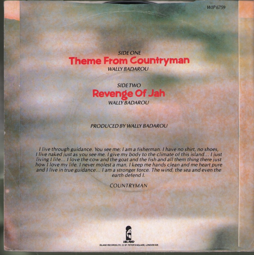 Wally Badarou - Theme From Countryman - 7 Inch