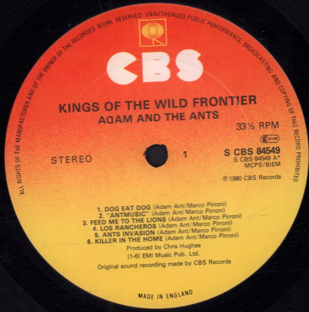 Adam And The Ants - Kings Of The Wild Frontier - Lp