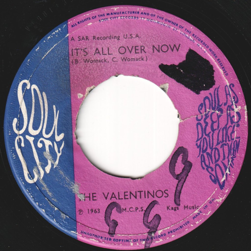 Valentinos - It's All Over Now - 7 Inch