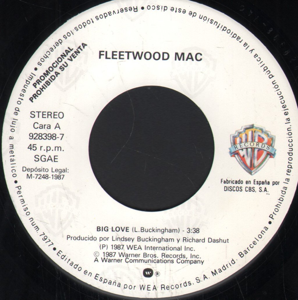 Fleetwood Mac - Big Love - 7 Inch