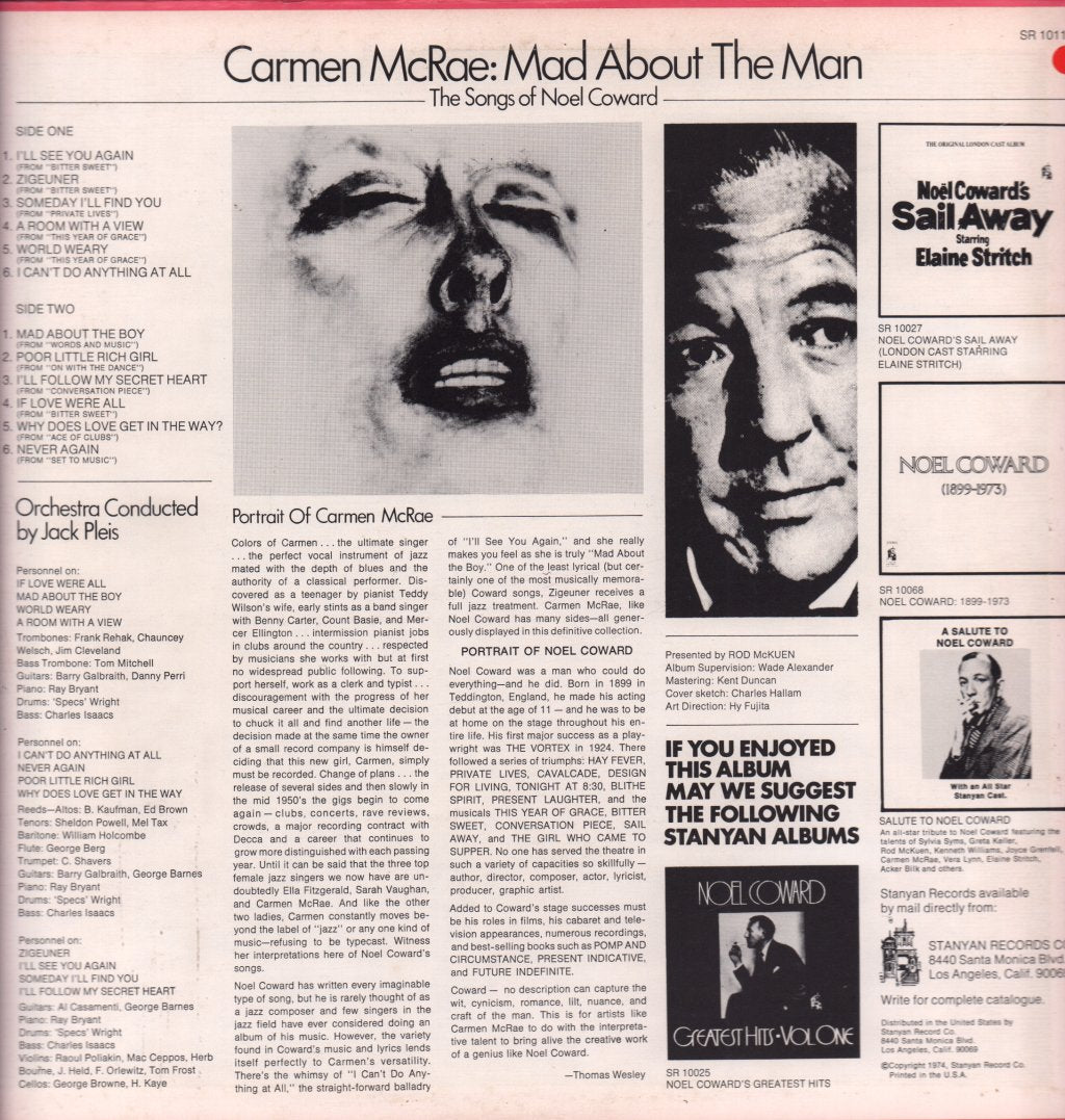 Carmen McRae - Mad About The Man - Lp