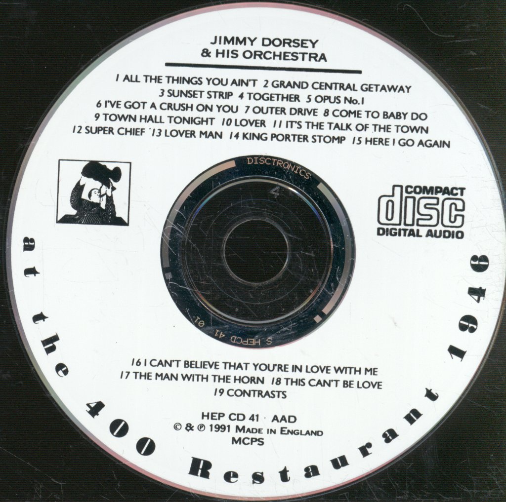 Jimmy Dorsey And His Orchestra - At The 400 Restaurant 1946 - Cd