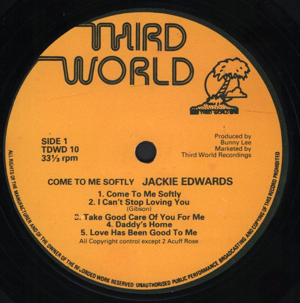 Jackie Edwards - Come To Me Softly - Lp