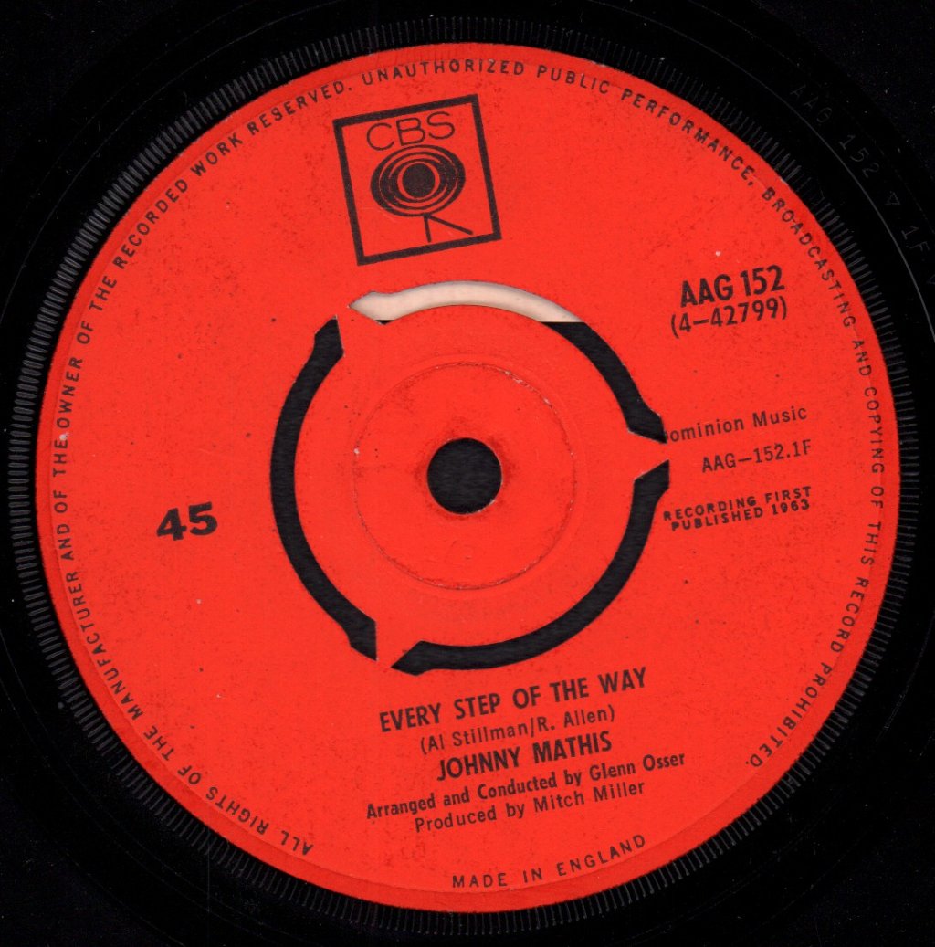 Johnny Mathis - Every Step Of The Way - 7 Inch