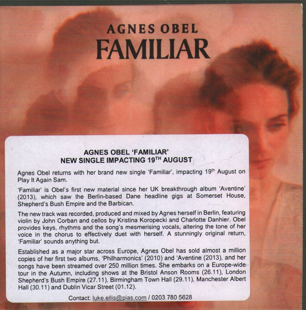 Agnes Obel - Familiar - Cdr
