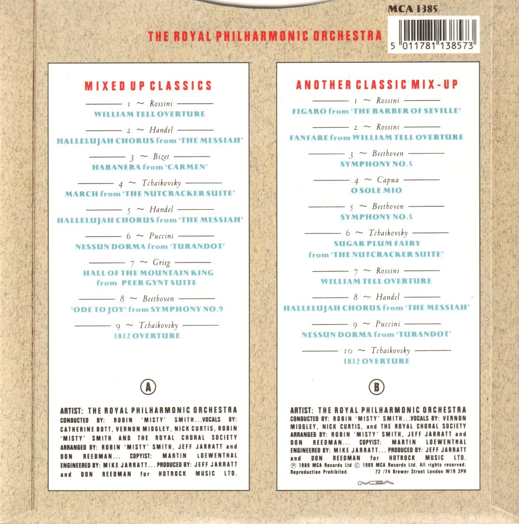 Royal Philharmonic Orchestra - Mixed Up Classics - 7 Inch