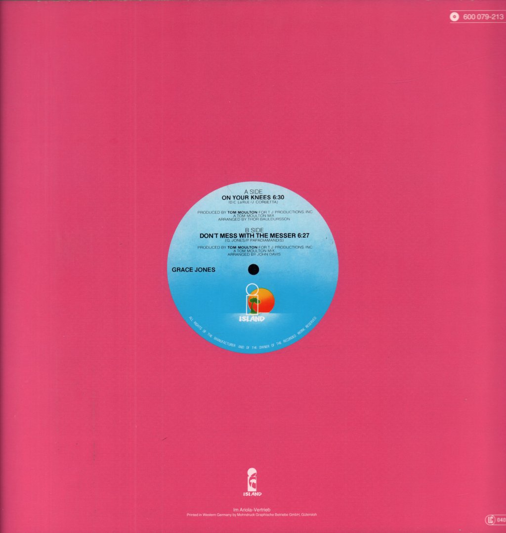 Grace Jones - On Your Knees - 12 Inch