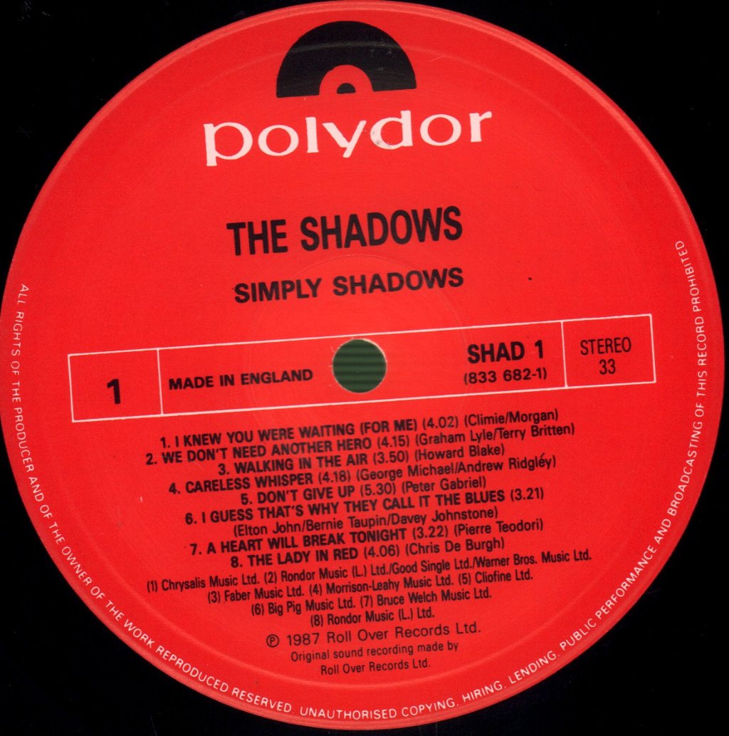 Shadows - Simply Shadows - Lp