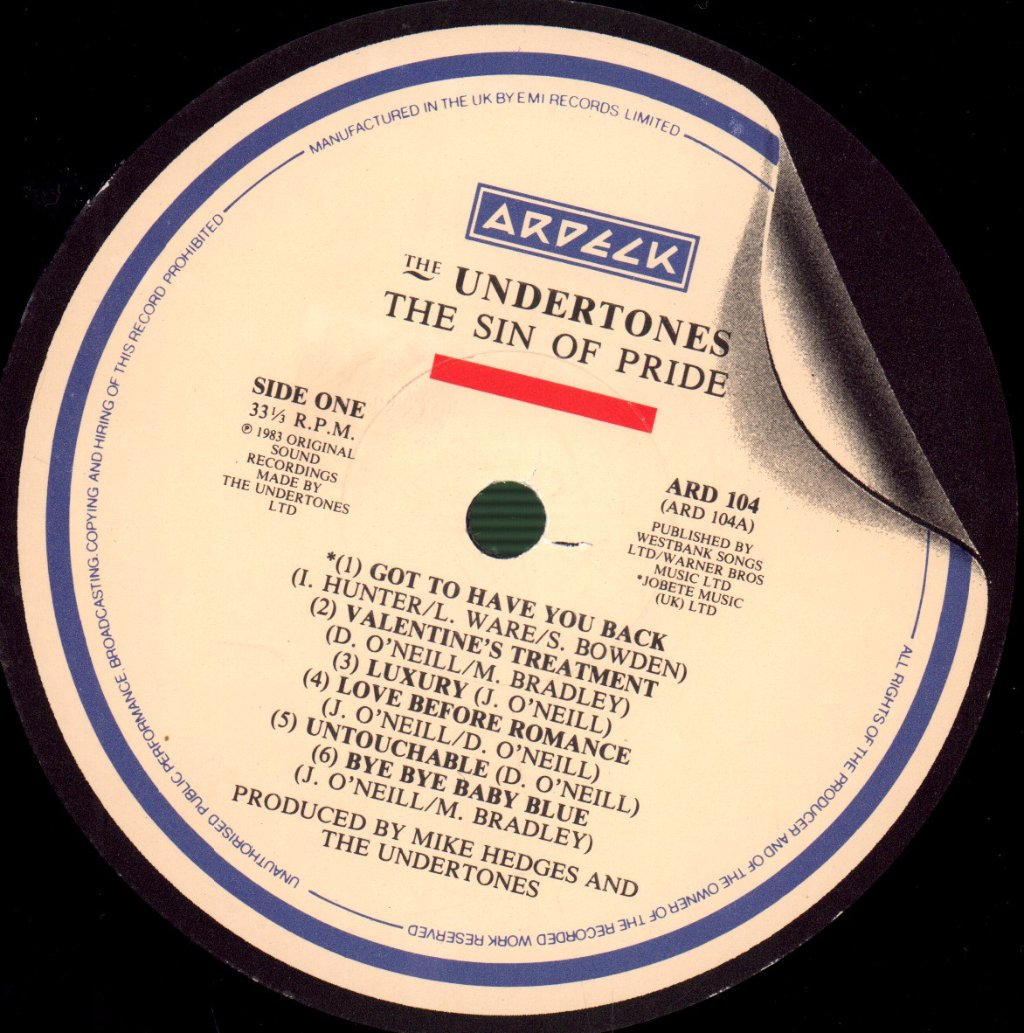 Undertones - Sin Of Pride - Lp