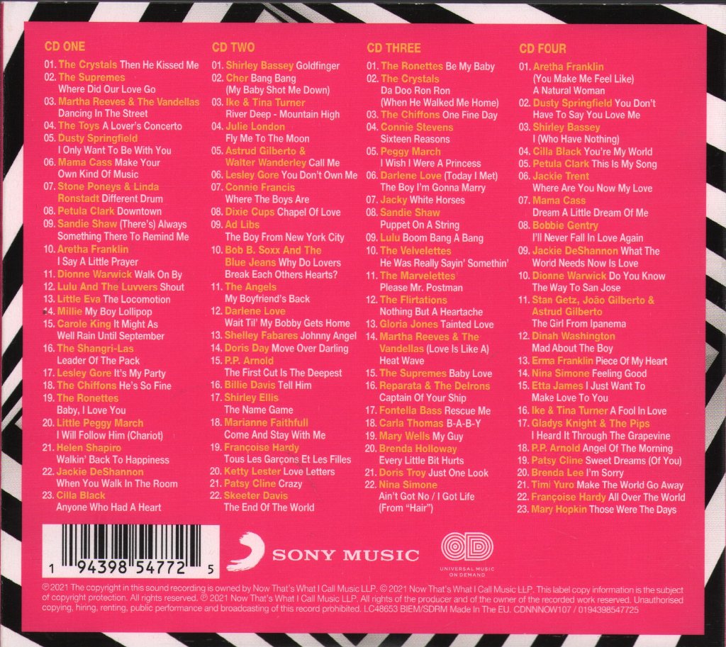 Various Artists - NOW The 60s Girls: Then He Kissed Me - Cd Set