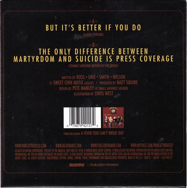 Panic! At The Disco - But It's Better If You Do - 7 Inch