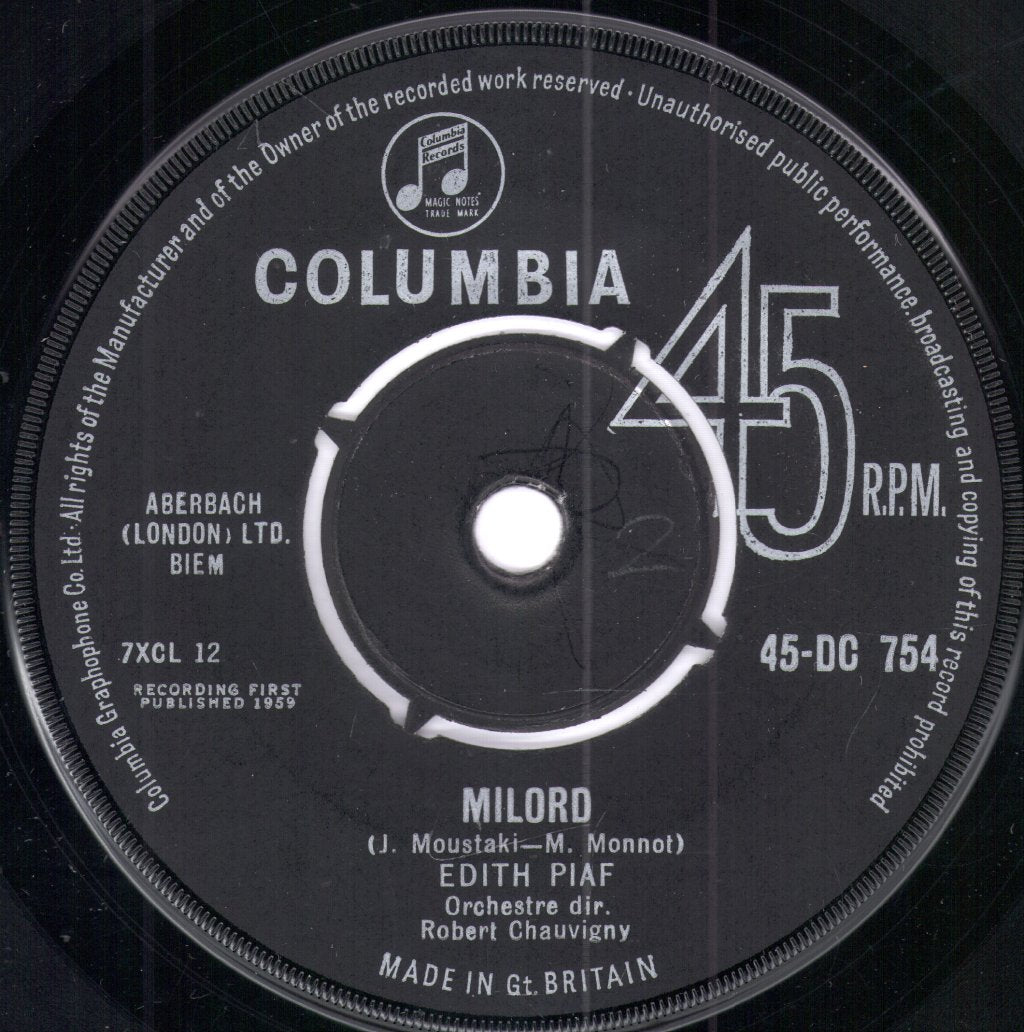 Edith Piaf - Milord - 7 Inch
