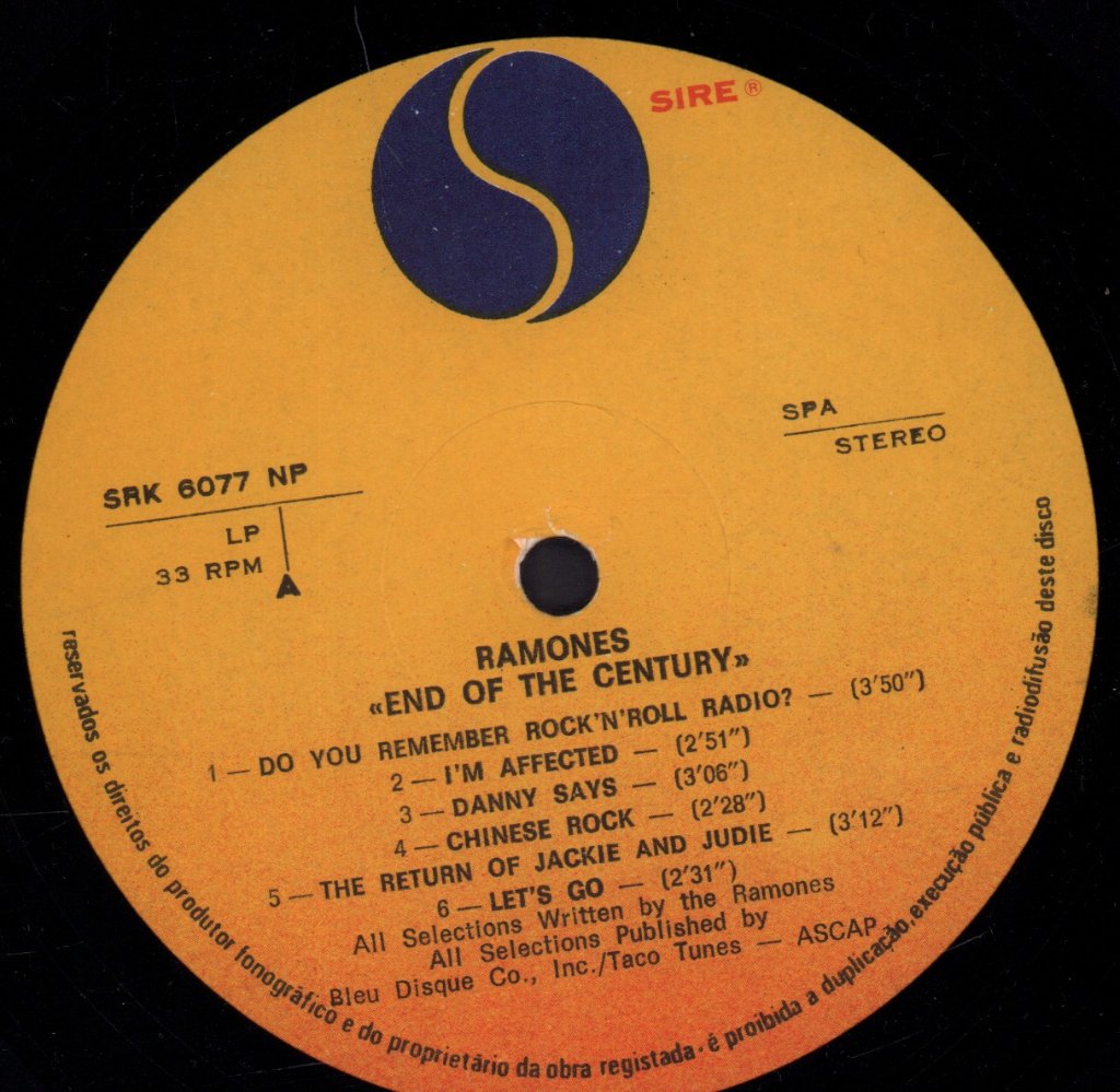 Ramones - End Of The Century - Lp
