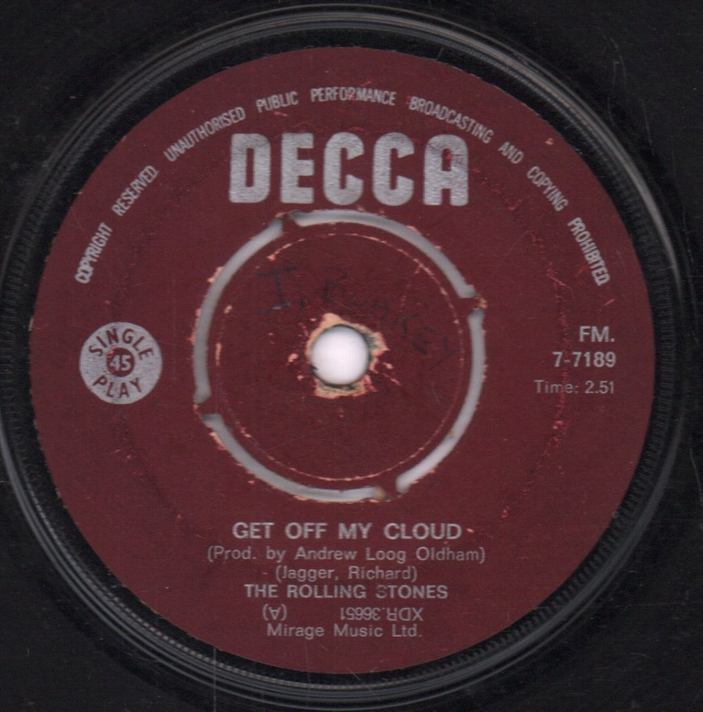 Rolling Stones - Get Off Of My Cloud - 7 Inch