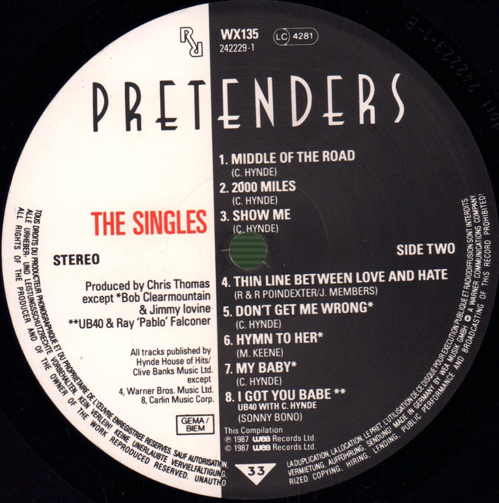 Pretenders - Singles - Lp
