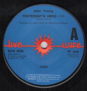John Young - Yesterday's Hero - 7 Inch