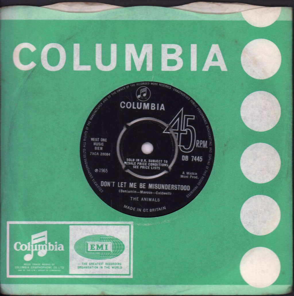 Animals - Don't Let Me Be Misunderstood - 7 Inch