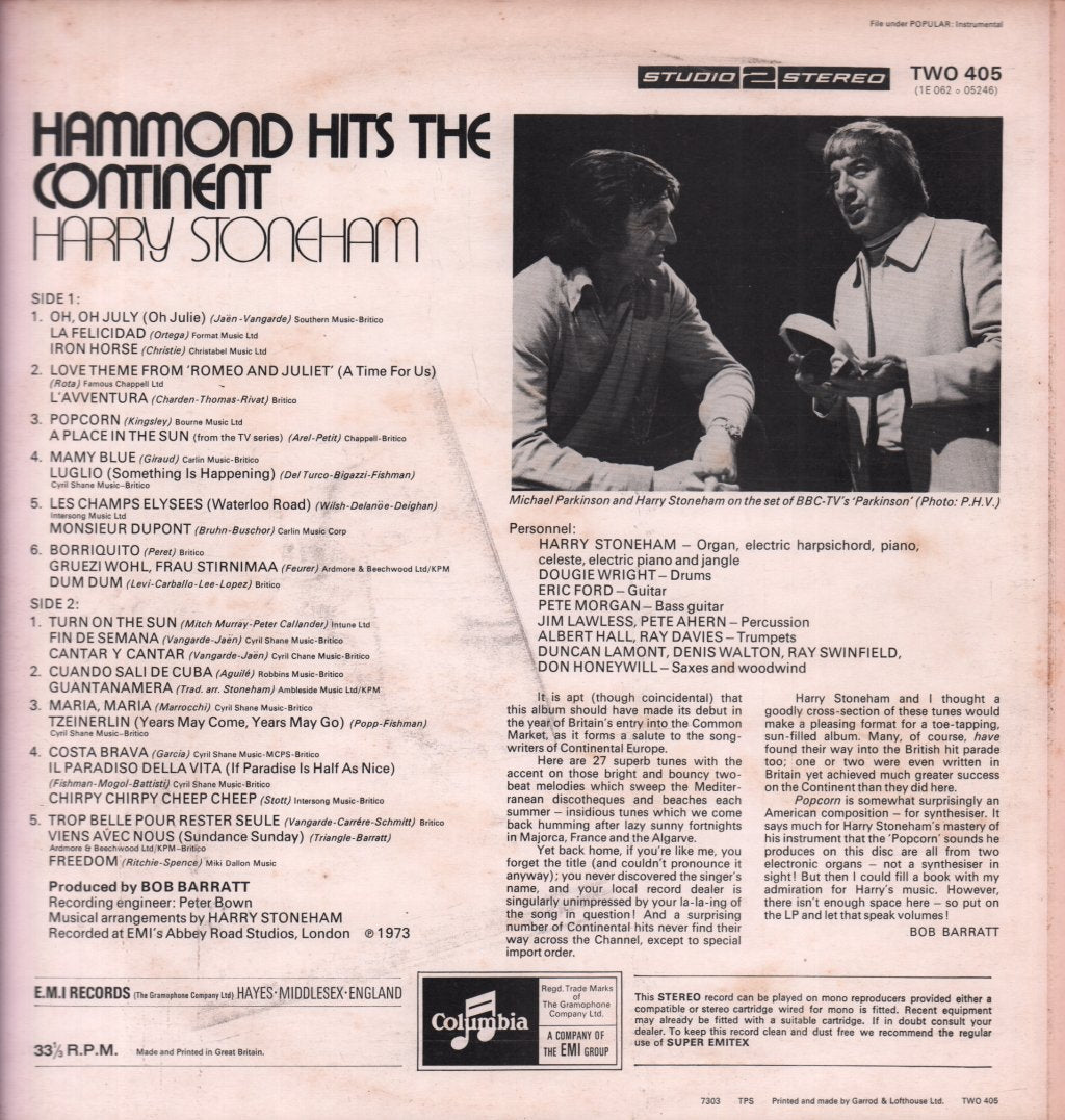 Harry Stoneham - Hammond Hits The Continent - Lp