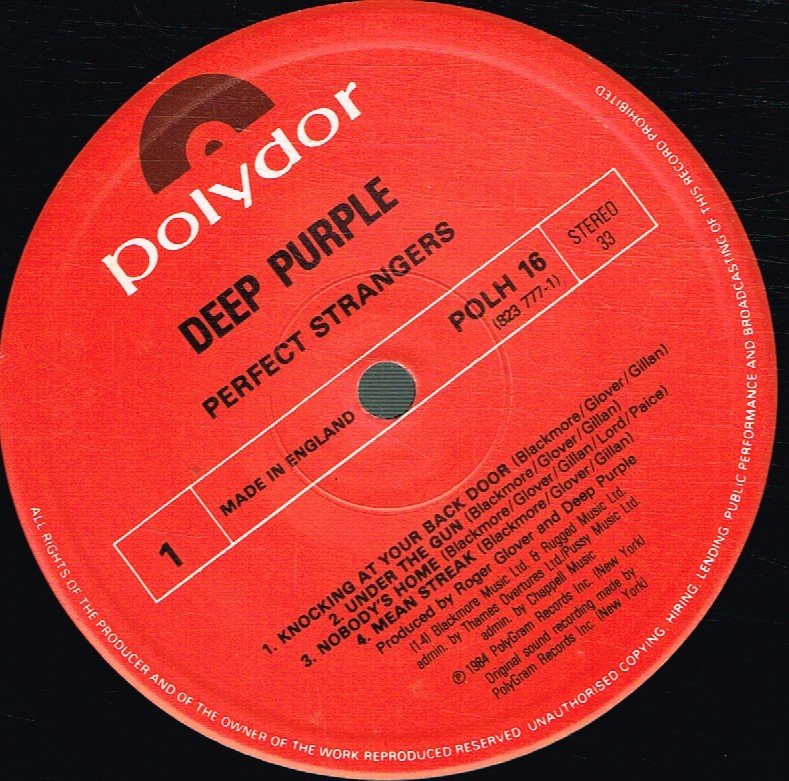 Deep Purple - Perfect Strangers - Lp