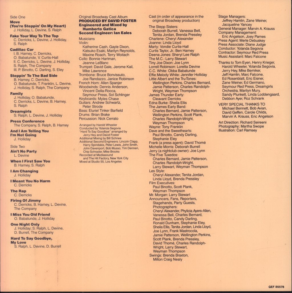 Dreamgirls - Original Broadway Cast Album - Lp