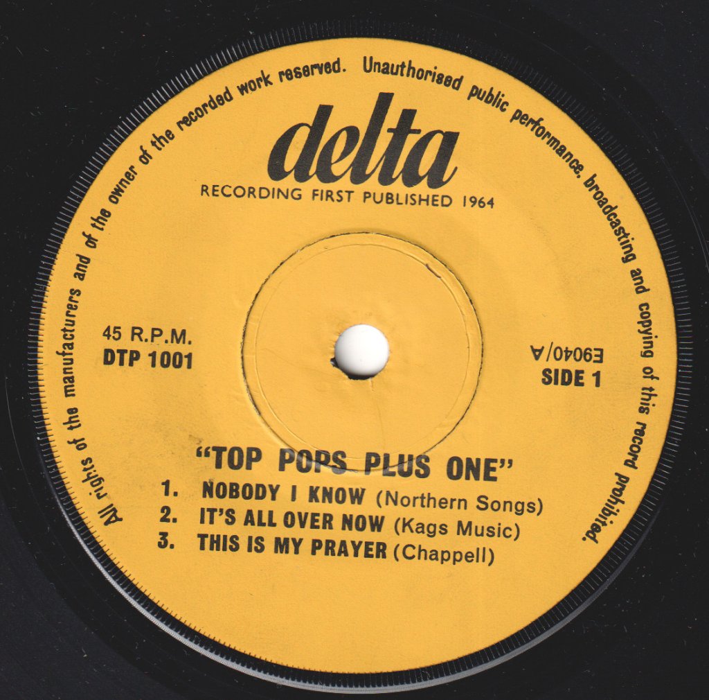 Mystère, Scott Hamilton, The Senators - Top Pops Plus One - 7 Inch