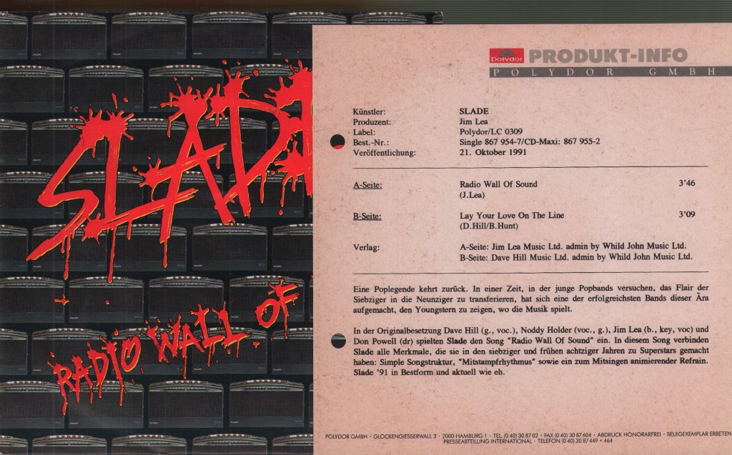 Slade - Radio Wall Of Sound - 7 Inch