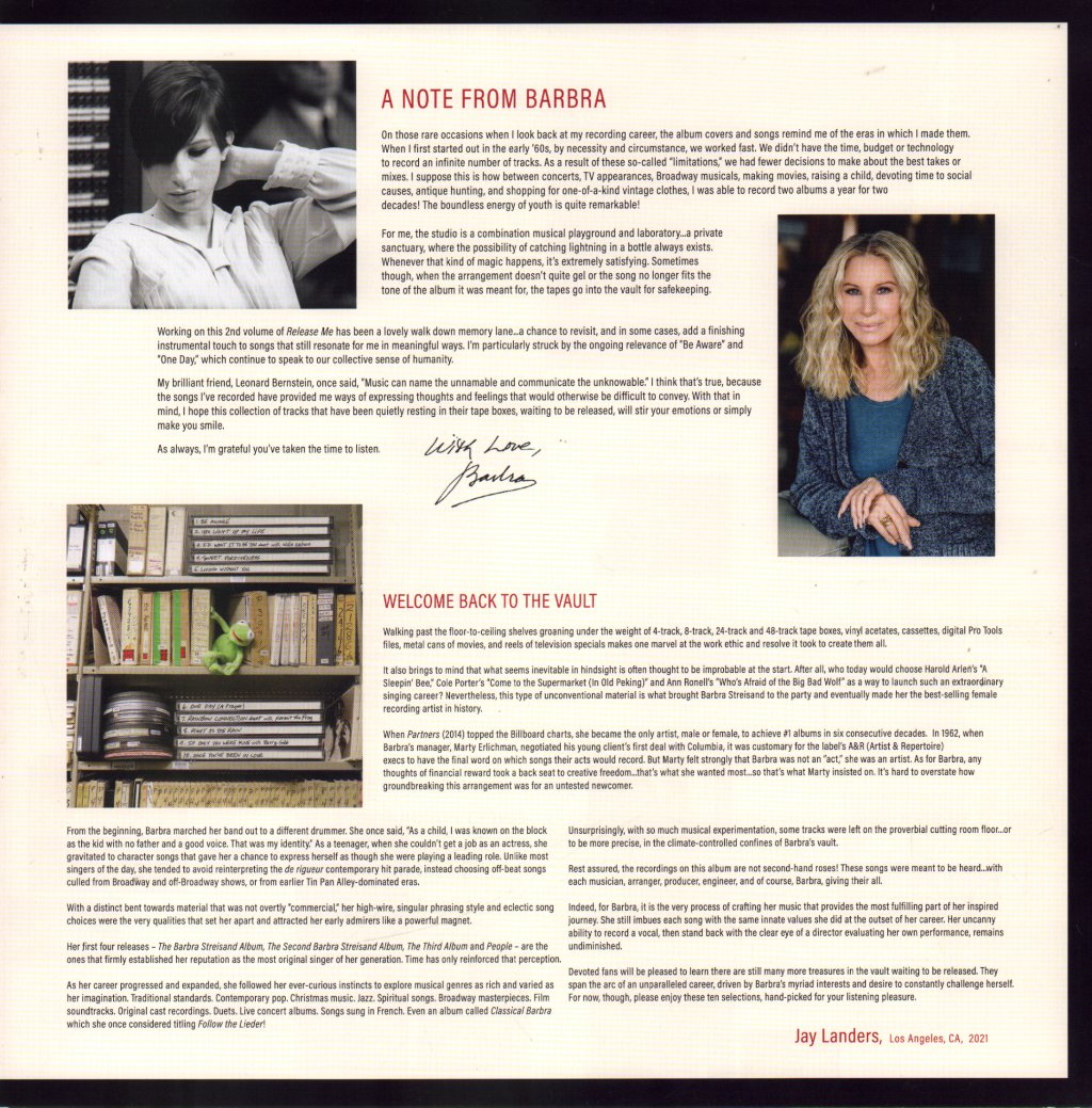 Barbra Streisand - Release Me 2 - Lp