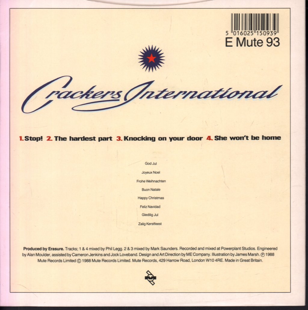 Erasure - Crackers International - 7 Inch