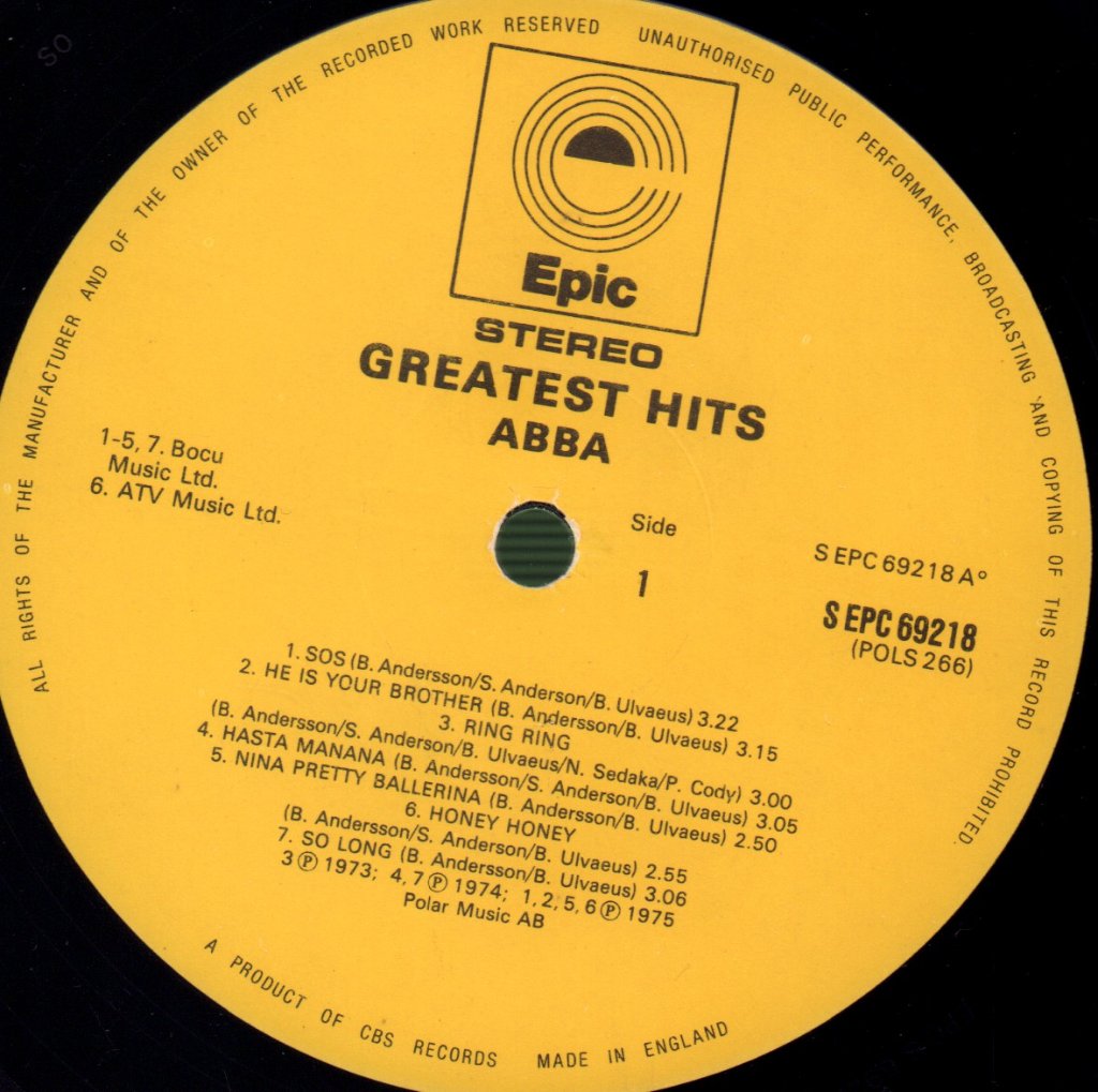 ABBA - Greatest Hits - Lp