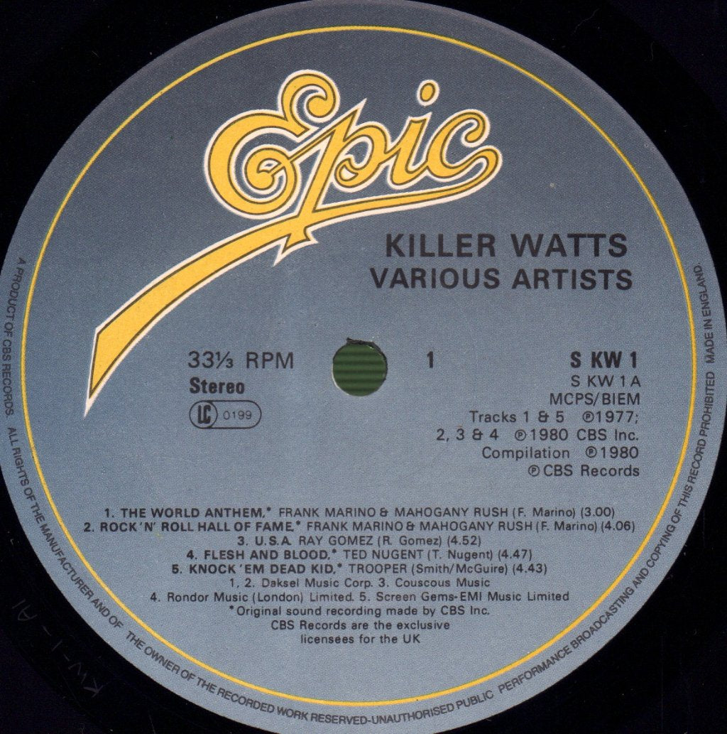 Various Artists - Killer Watts - Double Lp
