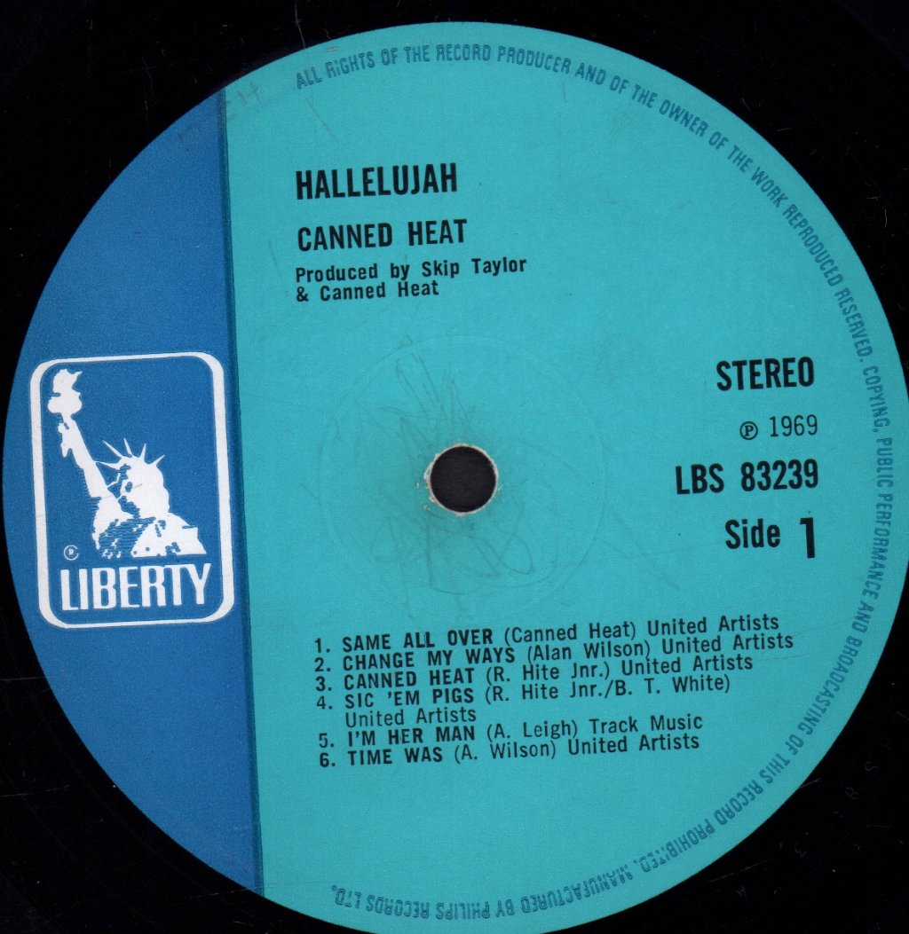 Canned Heat - Hallelujah - Lp