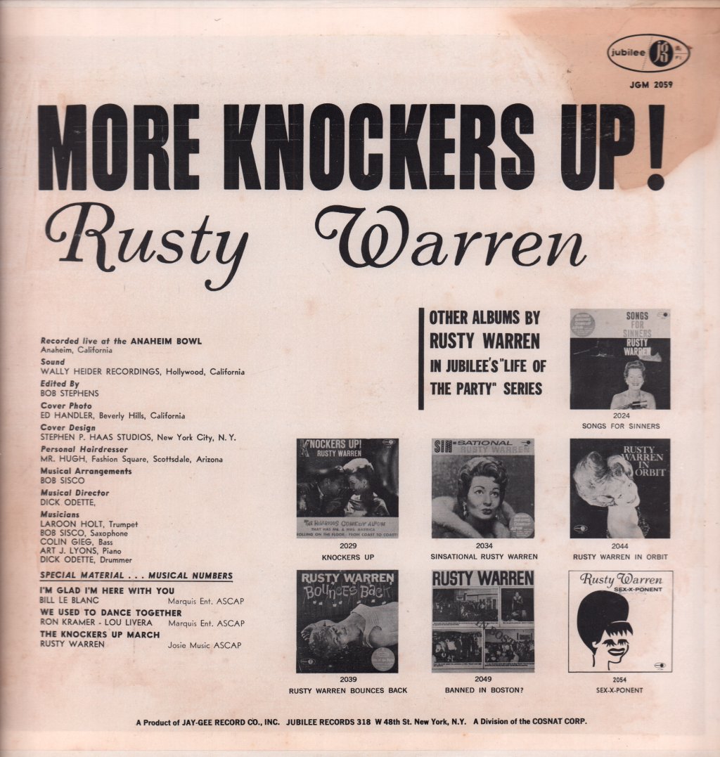 Rusty Warren - More Knockers Up! - Lp