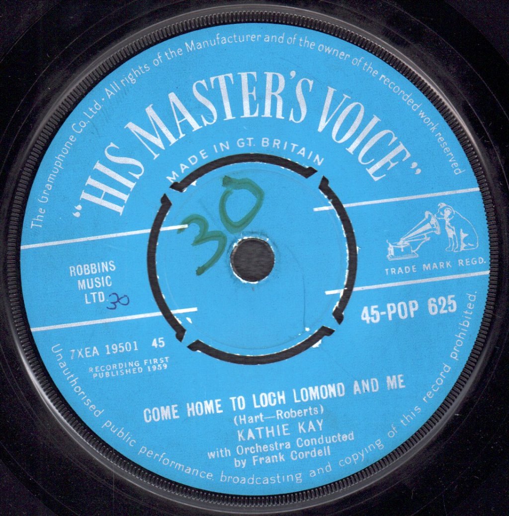 Kathie Kay - Come Home To Loch Lomond And Me - 7 Inch