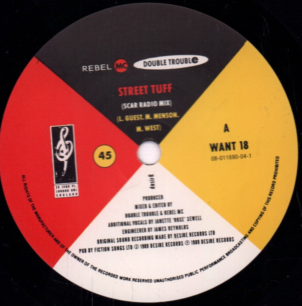 Rebel Mc - Street Tuff - 7 Inch