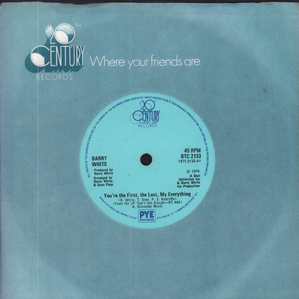 Barry White - You're The First The Last My Everything - 7 Inch
