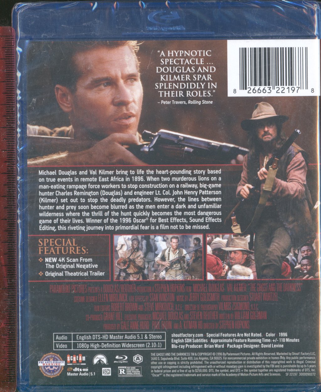 Michael Douglas / Val Kilmer - Ghost and the Darkness (film) - Blu-Ray