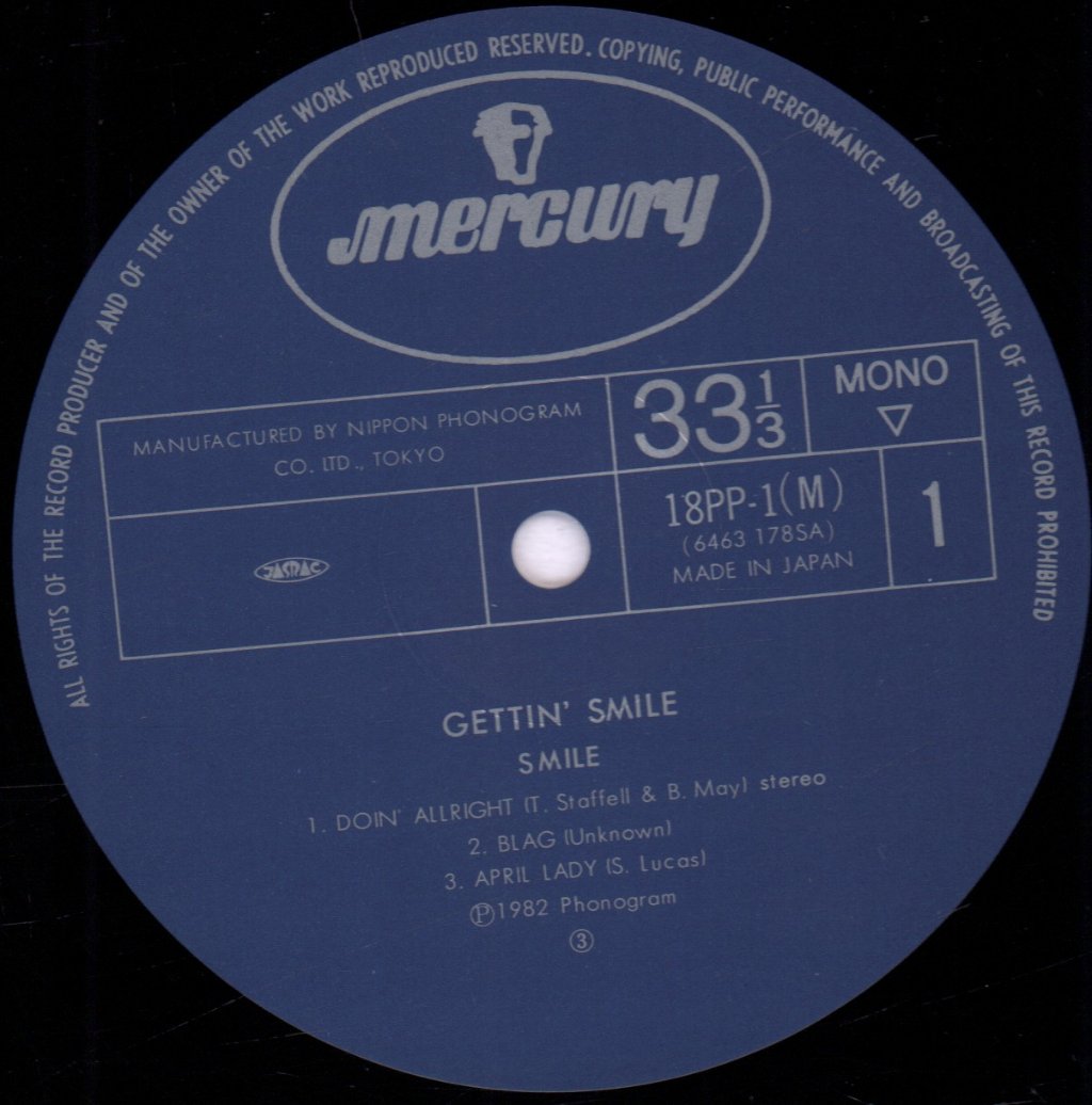 Smile (Pre Queen Group) - Gettin Smile - Lp