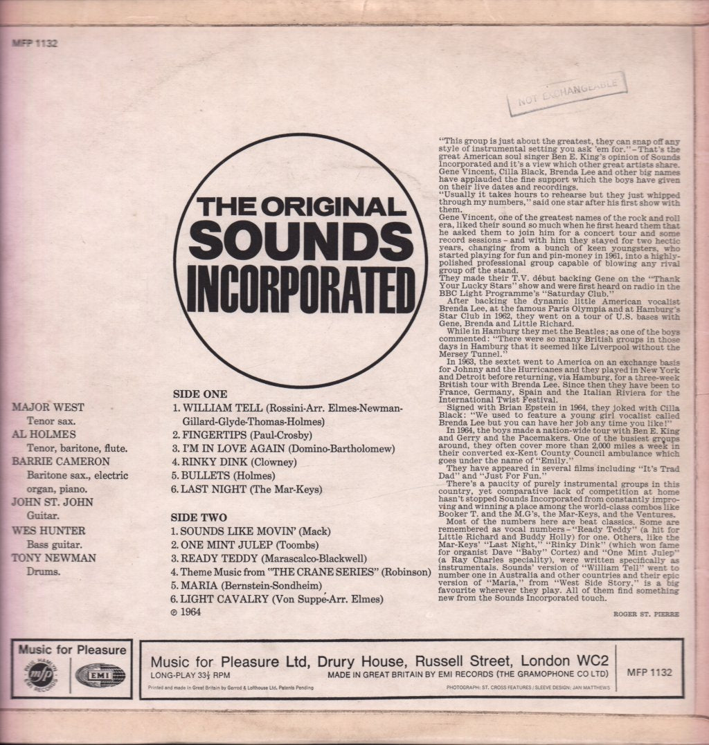 Sounds Incorporated - Sounds Incorporated - Lp