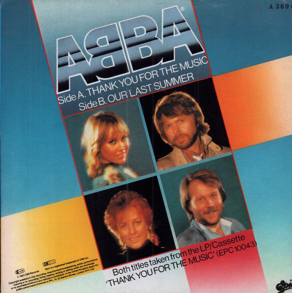 ABBA - Thank You For The Music - 7 Inch