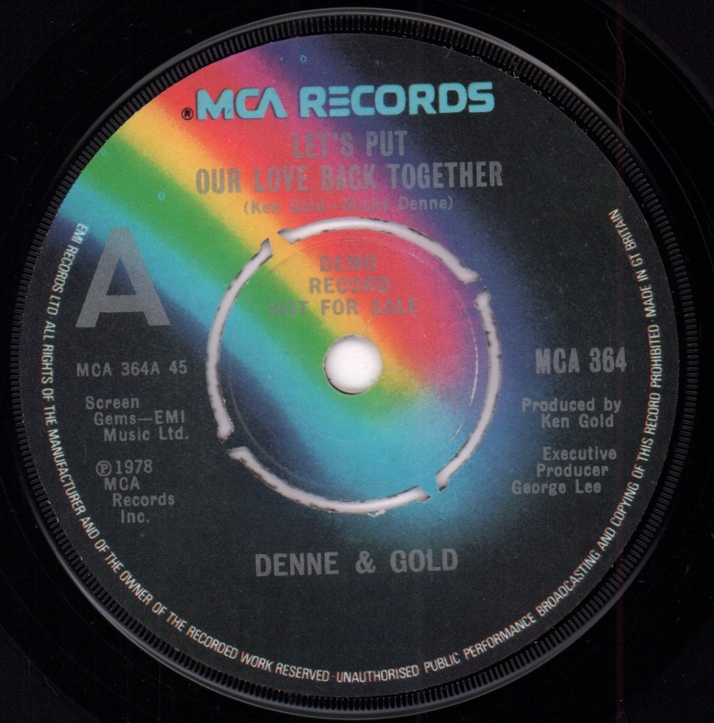 Denne And Gold - Let's Put Our Love Back Together - 7 Inch