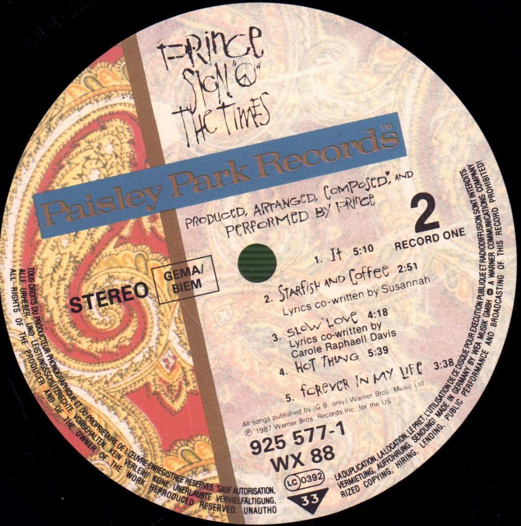 Prince - Sign "O" The Times - Double Lp