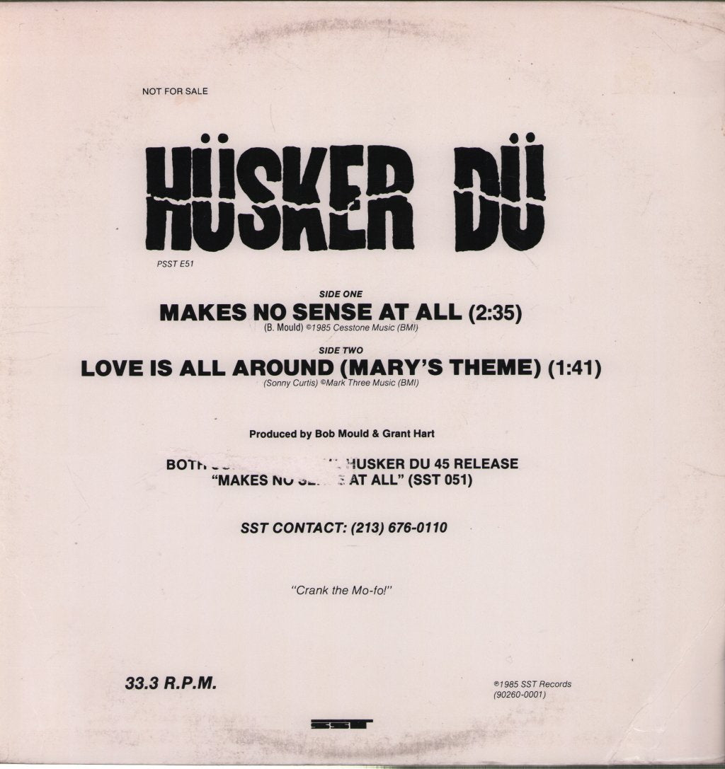 Hüsker Dü - Makes No Sense At All / Love Is All Around (Mary's Theme) - 12 Inch
