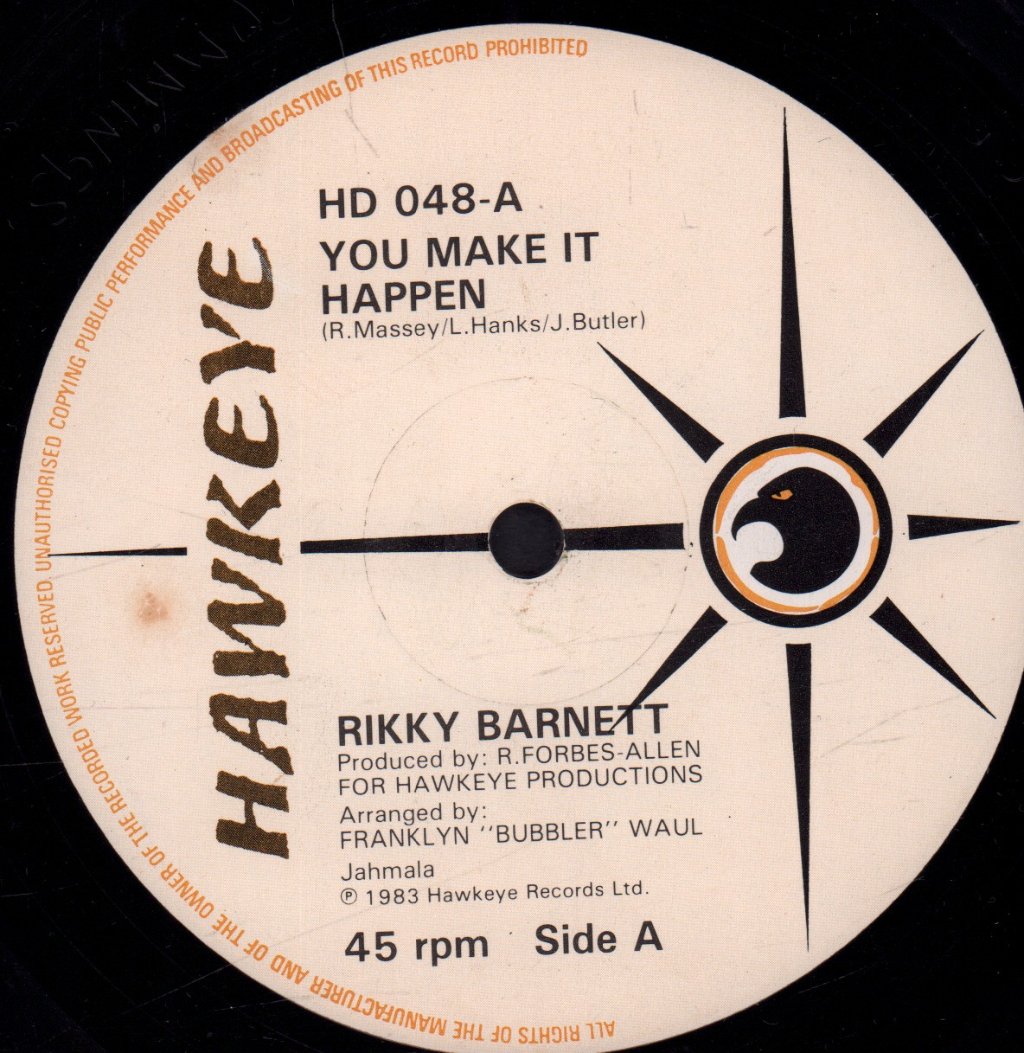 rikky barnett - You Make It Happen - 12 Inch