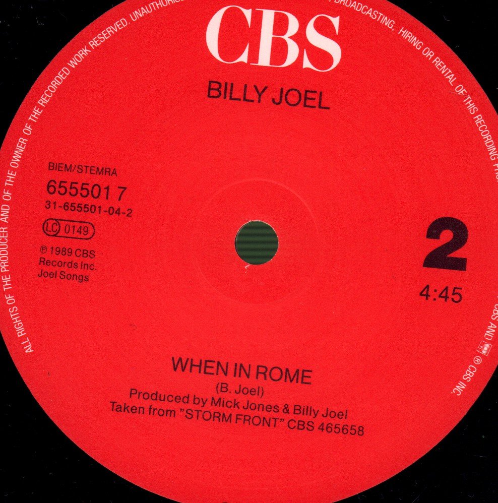 Billy Joel - I Go To Extremes - 7 Inch