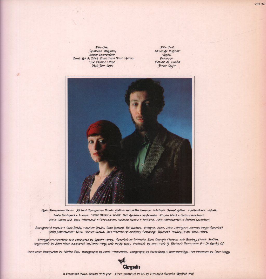 Richard And Linda Thompson - First Light - Lp
