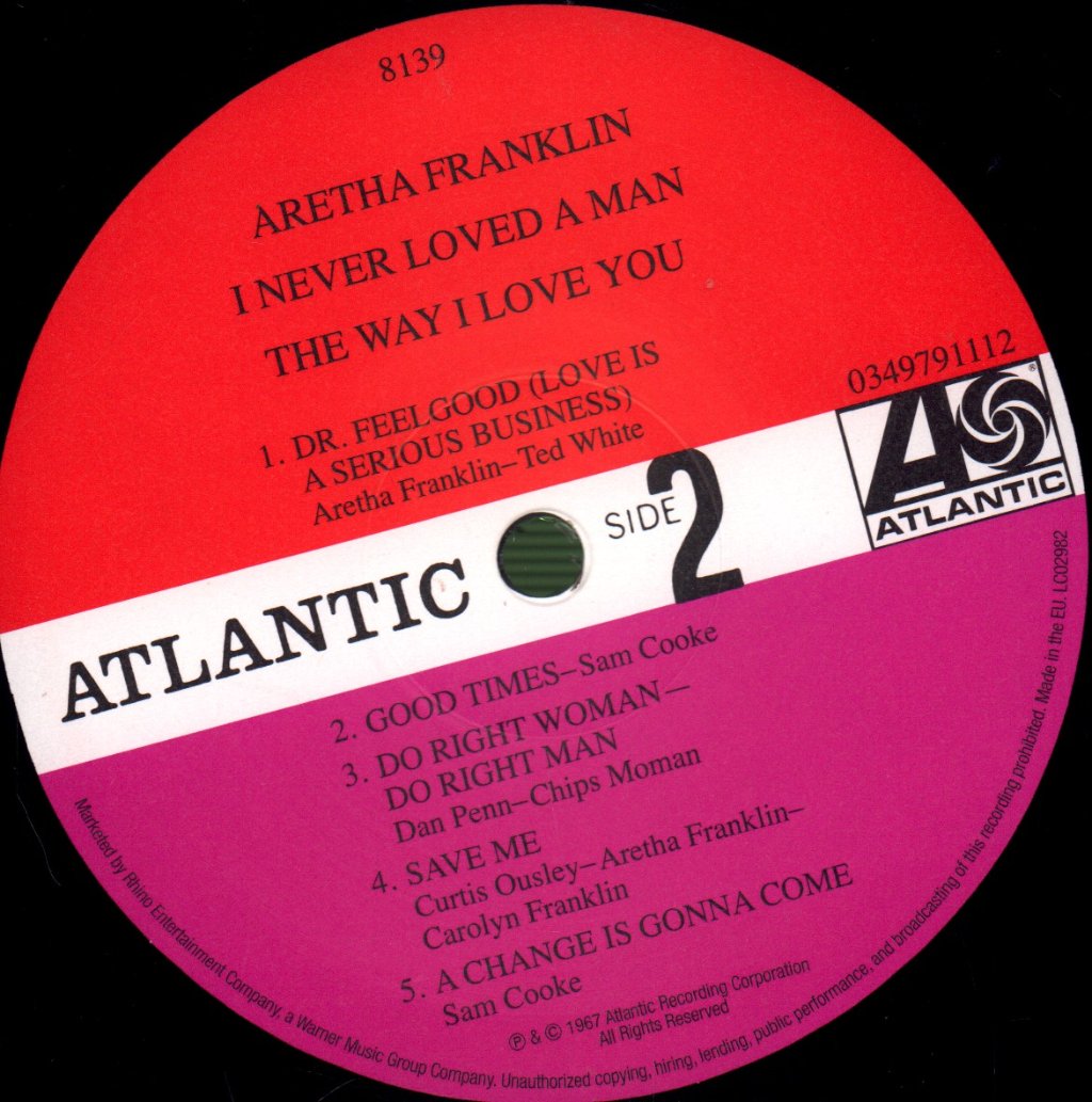Aretha Franklin - I Never Loved A Man The Way I Love You - Lp