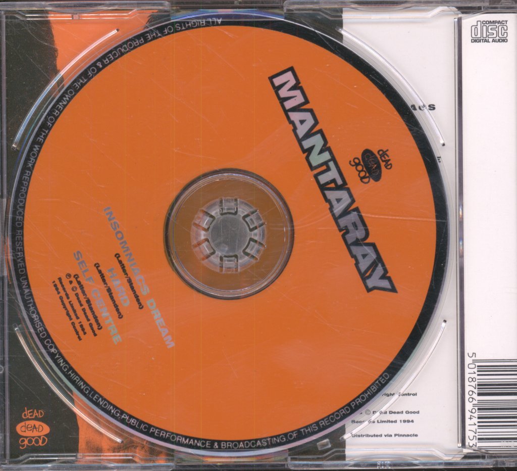 Mantaray - Insomniacs Dream C/w Hard • Self Centre - Cd
