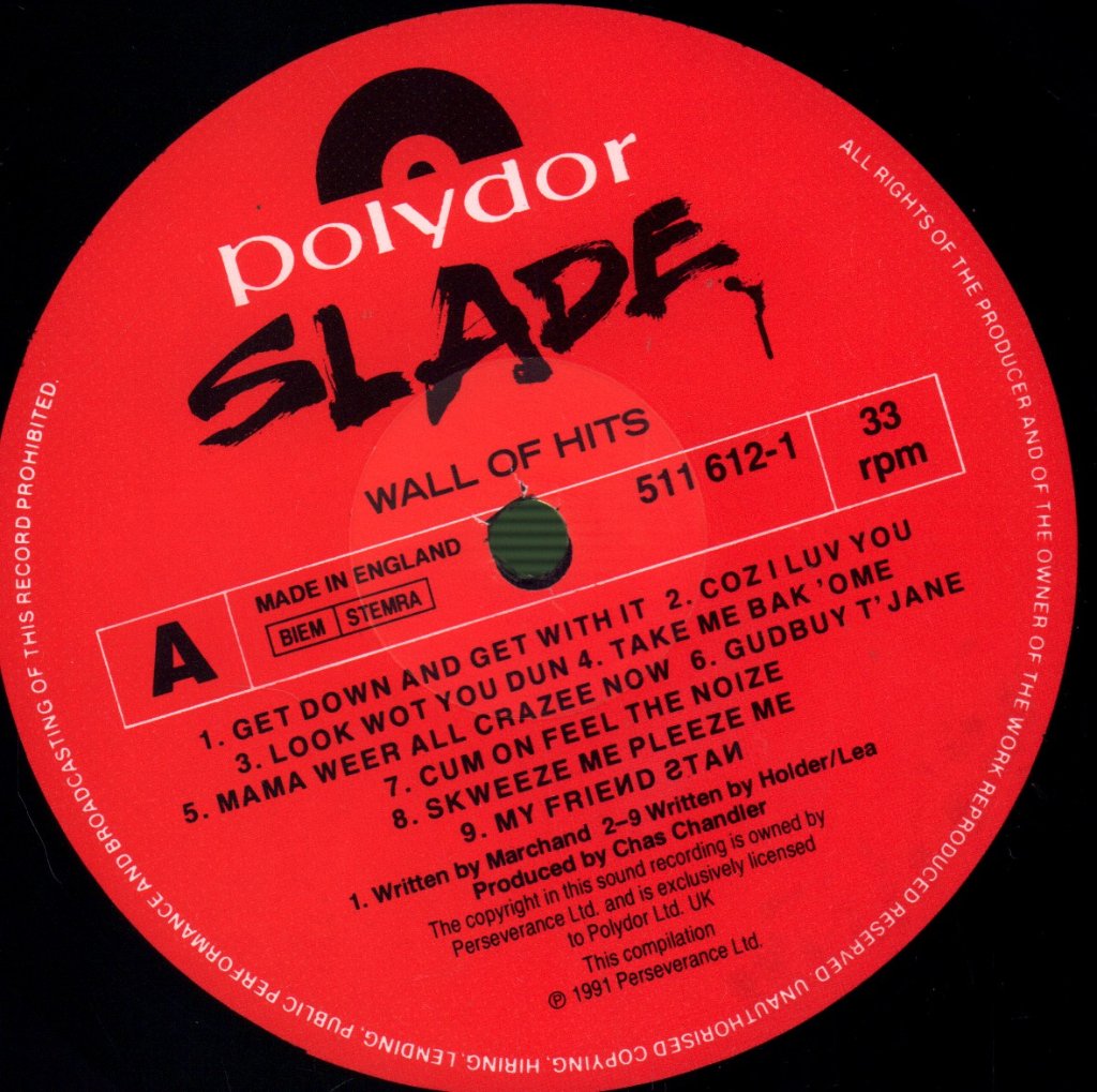 Slade - Wall Of Hits - Lp