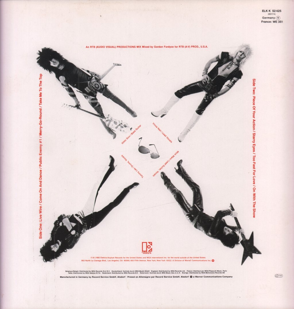 Motley Crue - Too Fast For Love - Lp